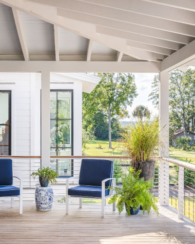Covered patio overlooking Lowcountry marsh