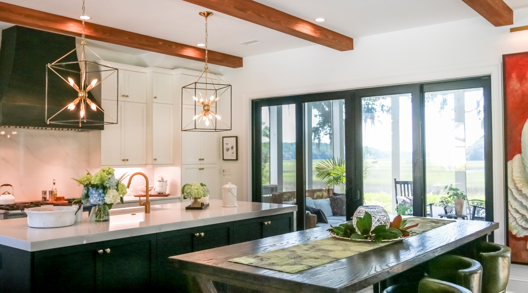 Luxury interior kitchen of custom Johns Island home