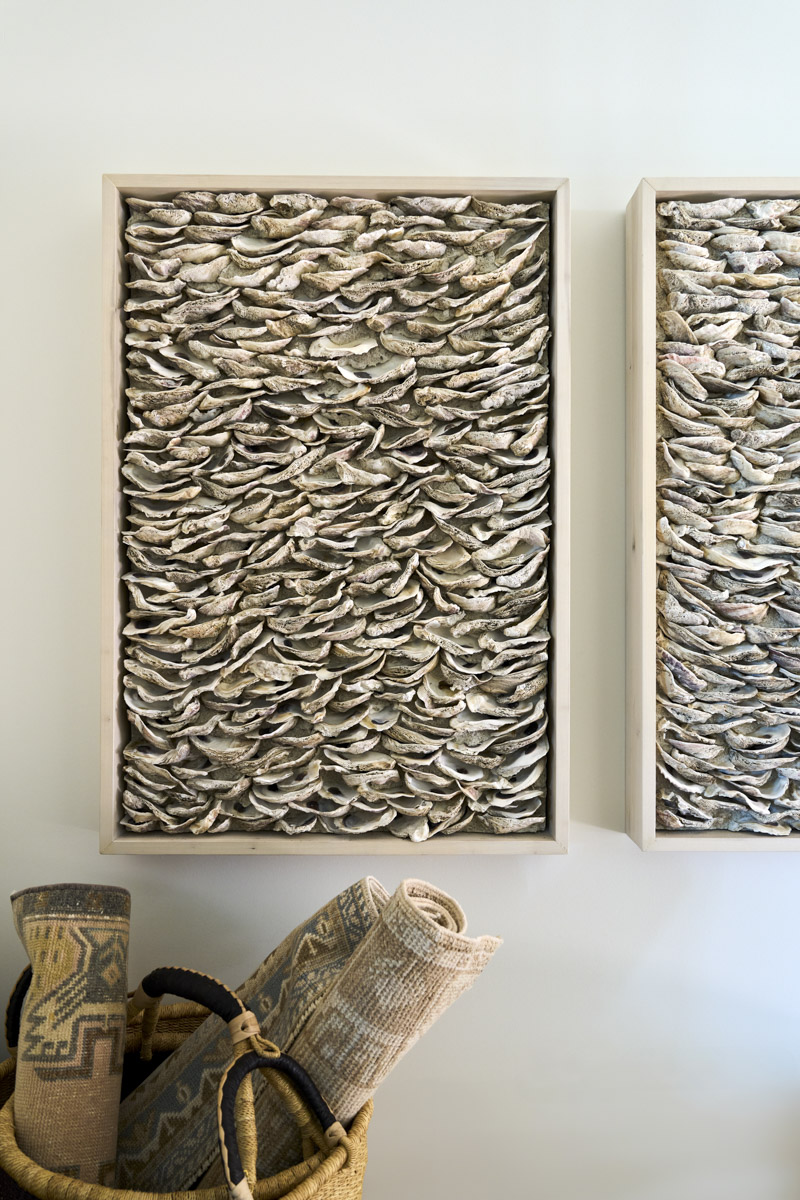 Sage-Vertical-oyster-art Green cabinets in an otherwise bright, light-filled kitchen