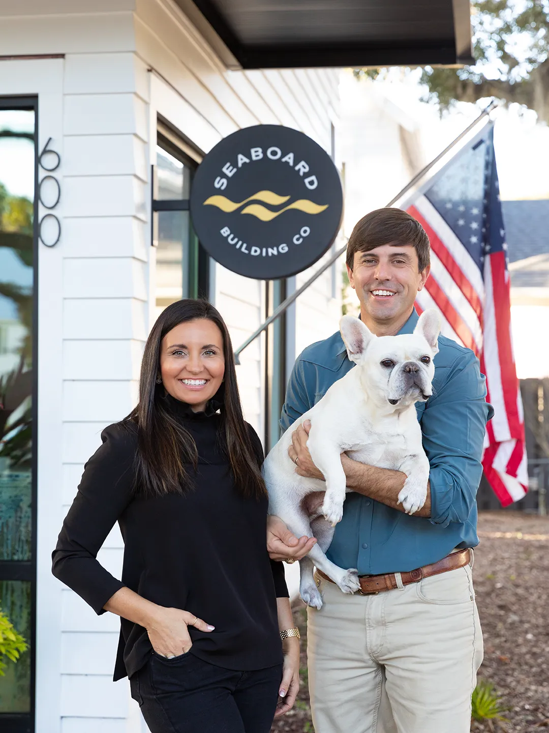 Grant and Jennifer Zinkon, with their dog Jasper Grant and Jennifer Zinkon, with their dog Jasper, at the Seaboard headquarters on Johns Island, SC